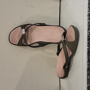 CROCS SLIP ON SLIDE‎ STYLE SANDALS (sz 10)